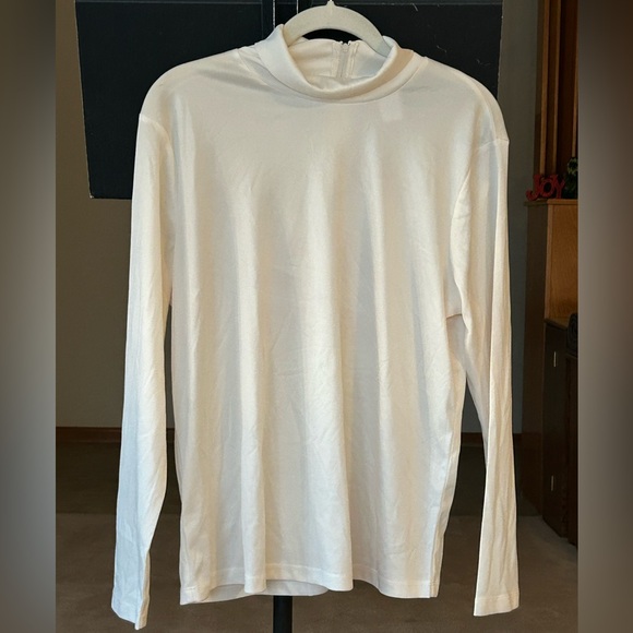 Cream mock turtleneck. - Picture 1 of 3